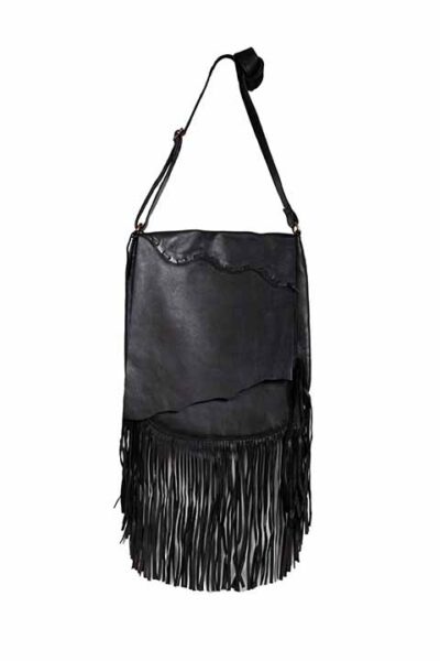Scully Black Genuine Leather Fringed Bag B180-BLK