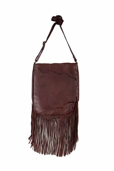 Scully Brown Genuine Leather Fringed Bag B180-CHOC