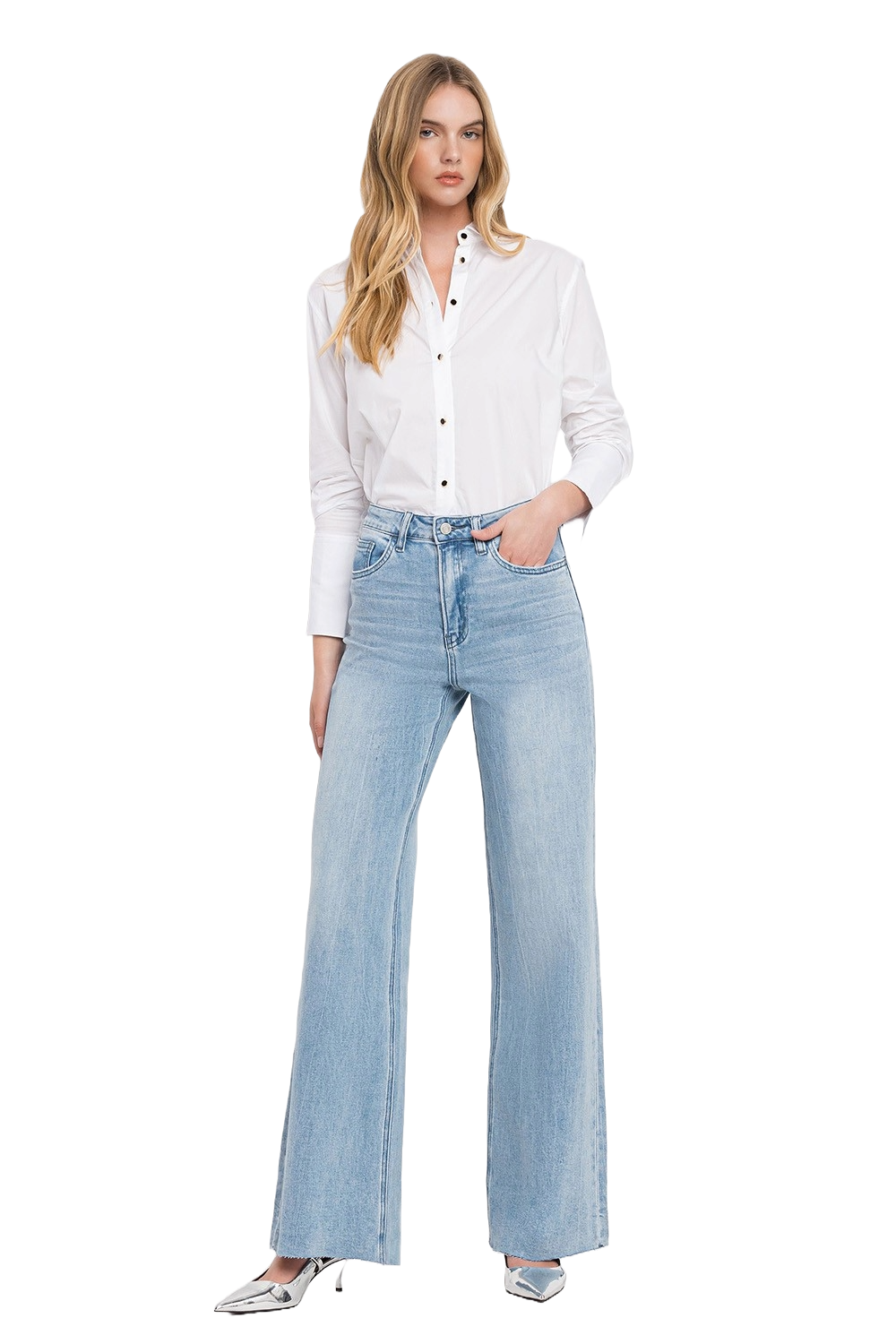 VERVET Work Song Super High Rise Wide Leg Jeans | Indigo Rhythm Silhouette - Image 3