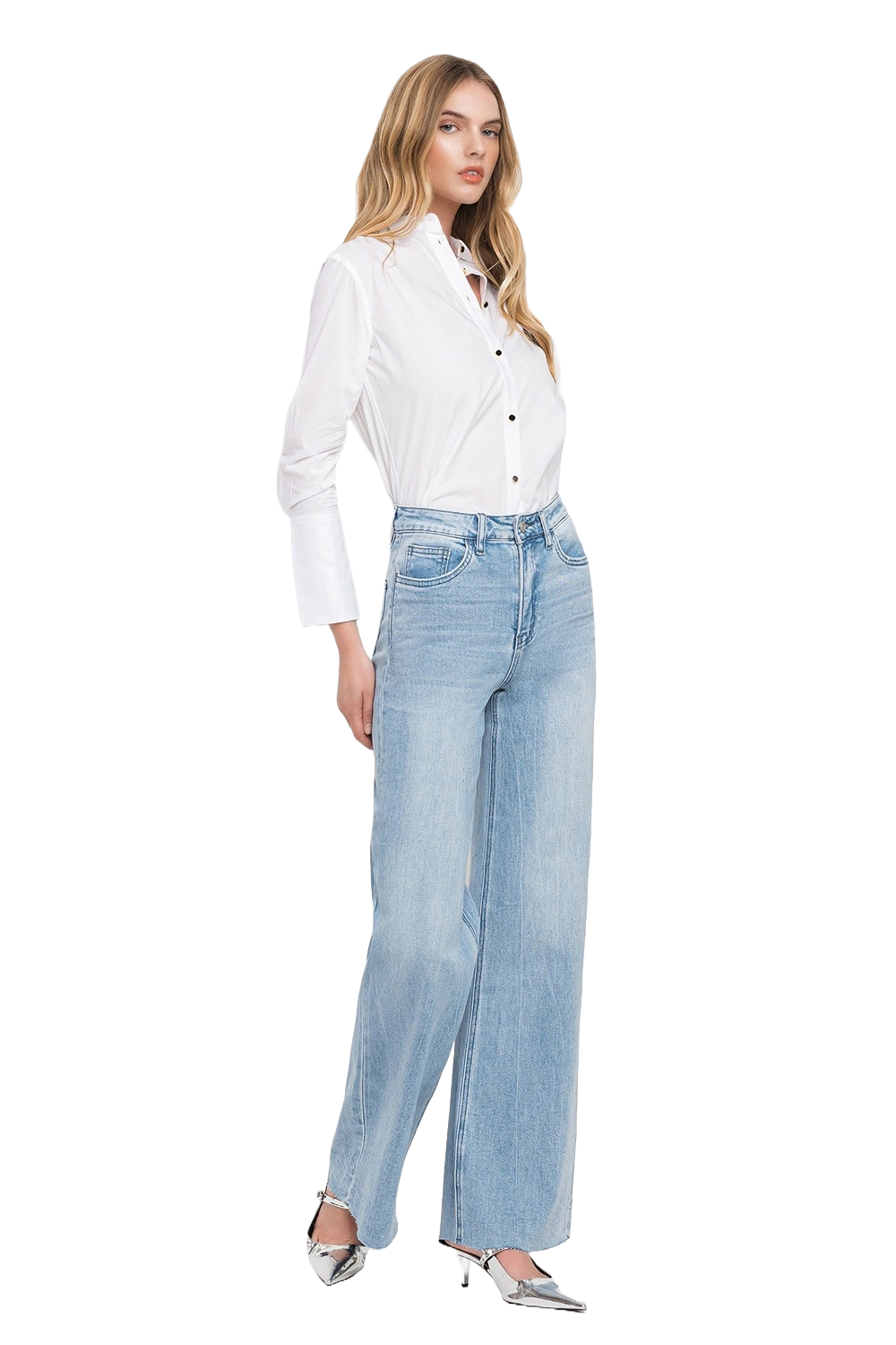 VERVET Work Song Super High Rise Wide Leg Jeans | Indigo Rhythm Silhouette - Image 4