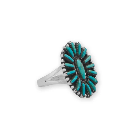 Azure Bloom Turquoise Ring | Sterling Silver & Natural Turquoise - Image 2