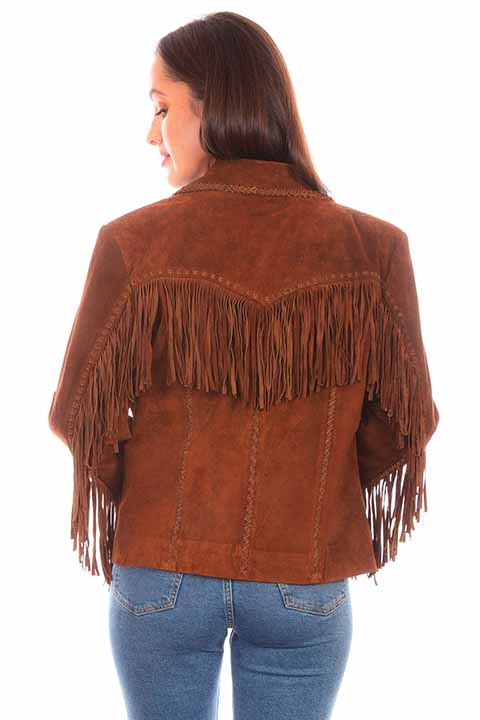Scully Cafe Brown Vintage Fringed Suede Jacket | Hearth‑Trail Relic - Image 2
