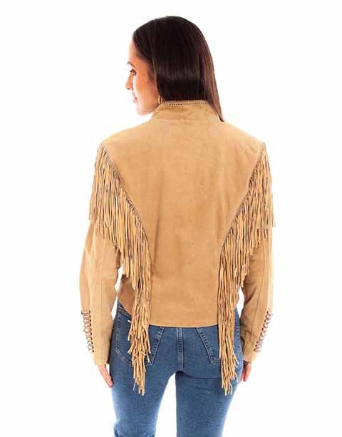 Scully Old Rust Bone Fringed Suede Jacket | Desert Ember Spirit - Image 2