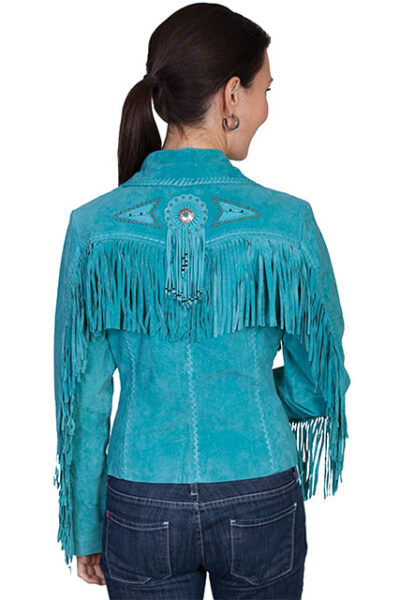 Scully Black Genuine Suede Fringed & Beaded Jacket L152