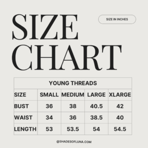 Young Threads Size Chart