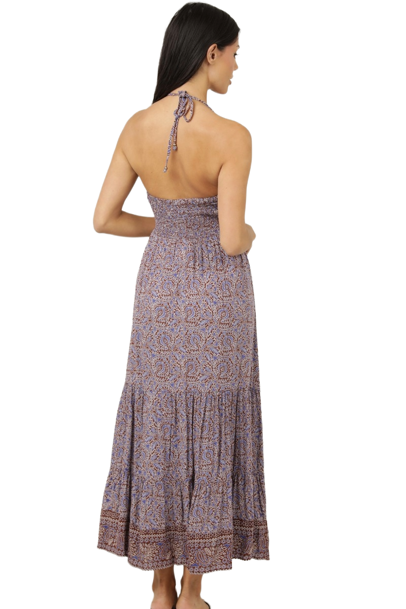 Earthbound Halter Tiered Maxi Dress - Image 3