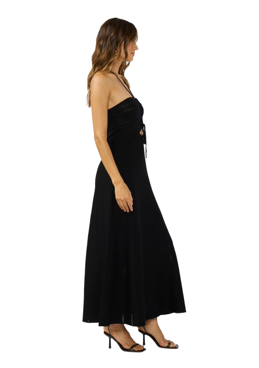 Lovestitch Midnight Halter Dress | Obsidian Pointelle Knit by Lovestitch - Image 2