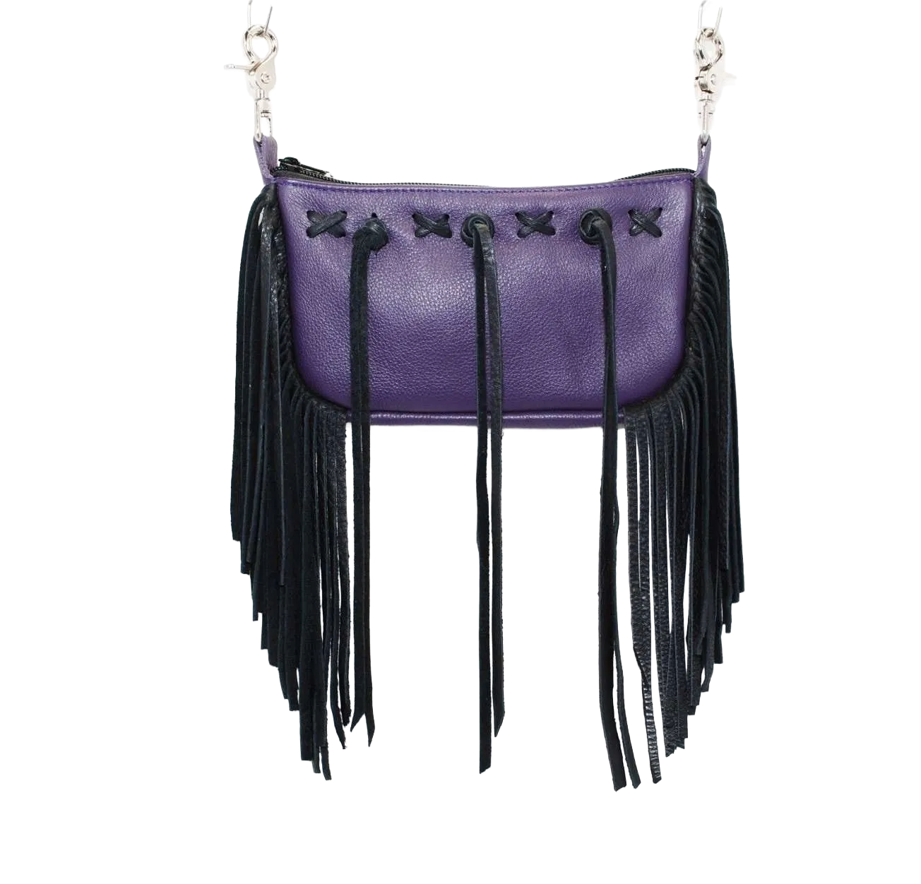 Custom Shadow Weaver Hip Bag | Woven Leather & Bespoke Fringe - Image 8
